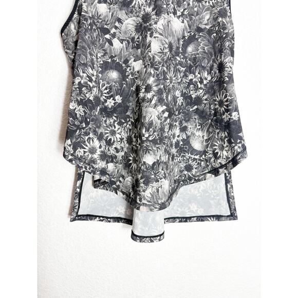 Lululemon Run Split Singlet Flowabunga Black Angel Wing Tank Top Athletic - Picture 7 of 13